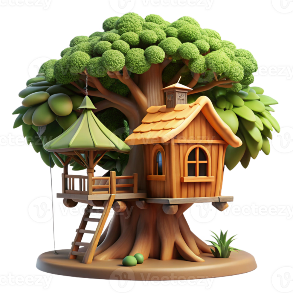 beautiful minimalist A wooden treehouse nestled in a giant redwood, dappled sunlight, rustic charm, fantasy art style authentic png