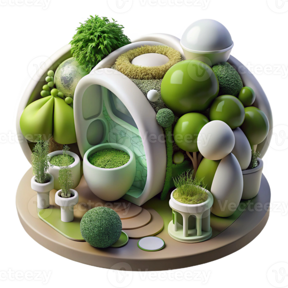 impressive minimalist Bio-architecture, living walls, organic forms, sustainable design, futuristic concept, natural light professional png