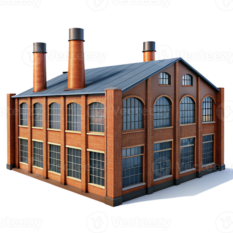 serene classic Adaptive reuse factory building, converted into loft apartments, exposed brick walls, large windows, urban renewal high quality png