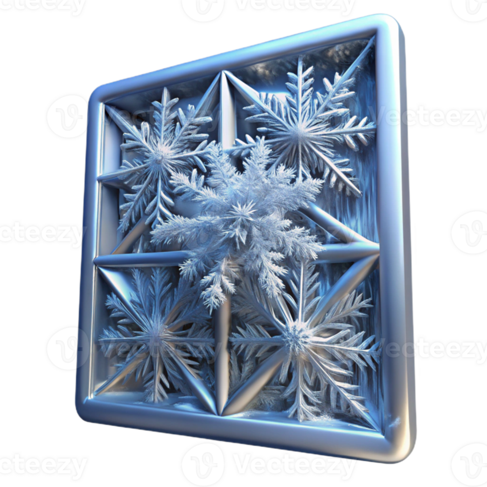 elegant creative A close-up of frost on a windowpane, intricate patterns, winter light, abstract style professional png