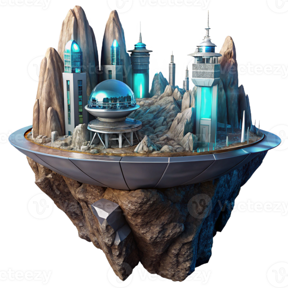 wonderful minimalist An alien city built into the side of a cliff on a distant planet. Sci-fi, intricate, ambient lighting 4K png