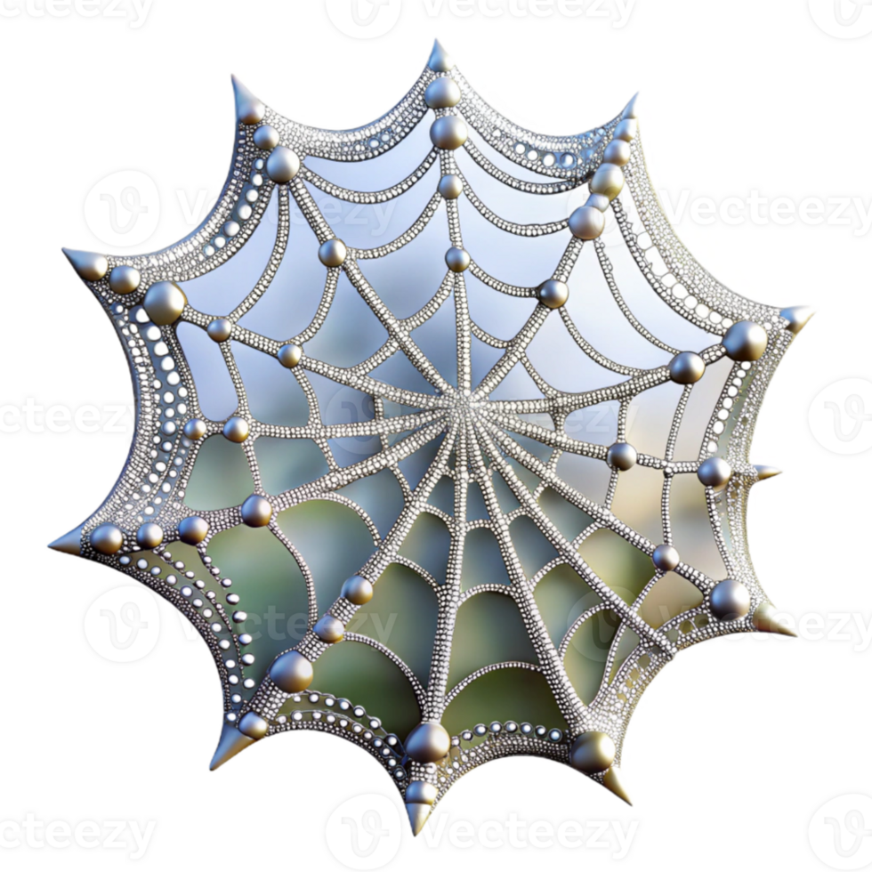 elegant abstract A delicate spiderweb covered in morning dew, glistening in the sunlight, macro photography style 4K png