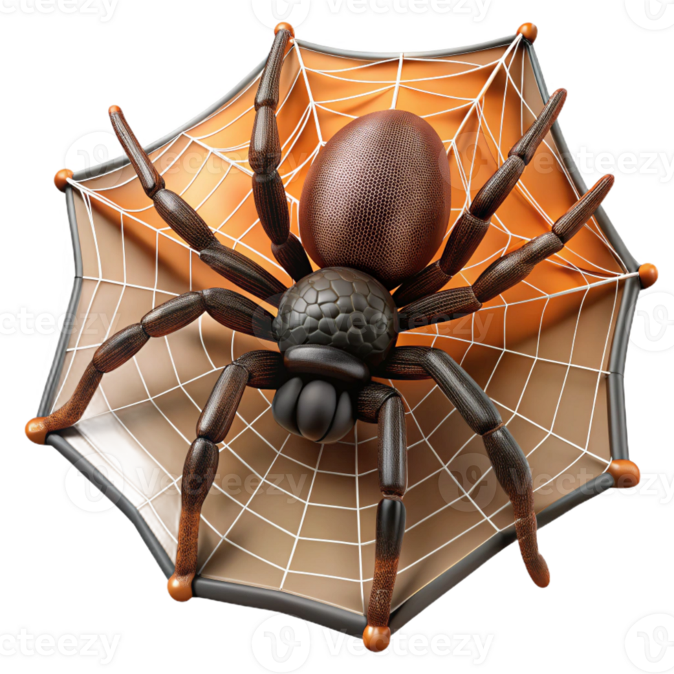 serene abstract A tarantula crawling on a web, intricate web design, detailed texture genuine png