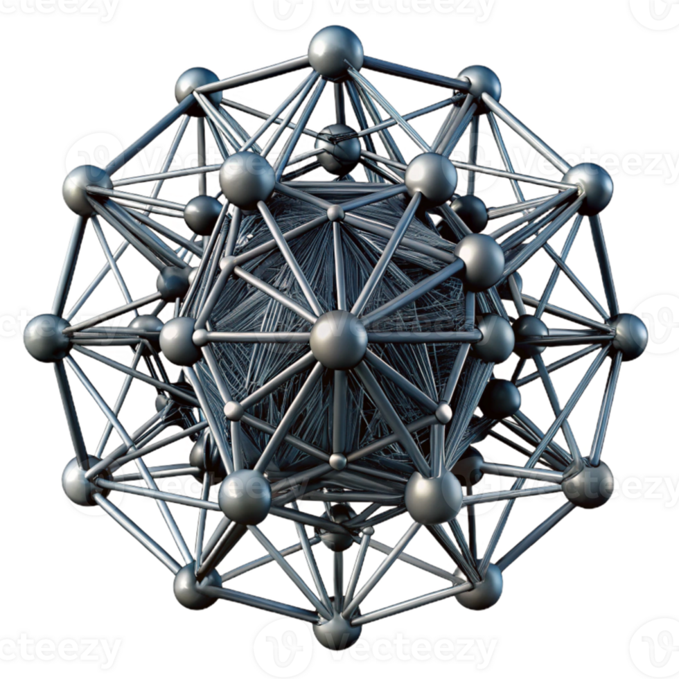 extraordinary abstract A complex network of interconnected lines, forming a intricate, web-like structure, in a dark, cyberpunk style high resolution png