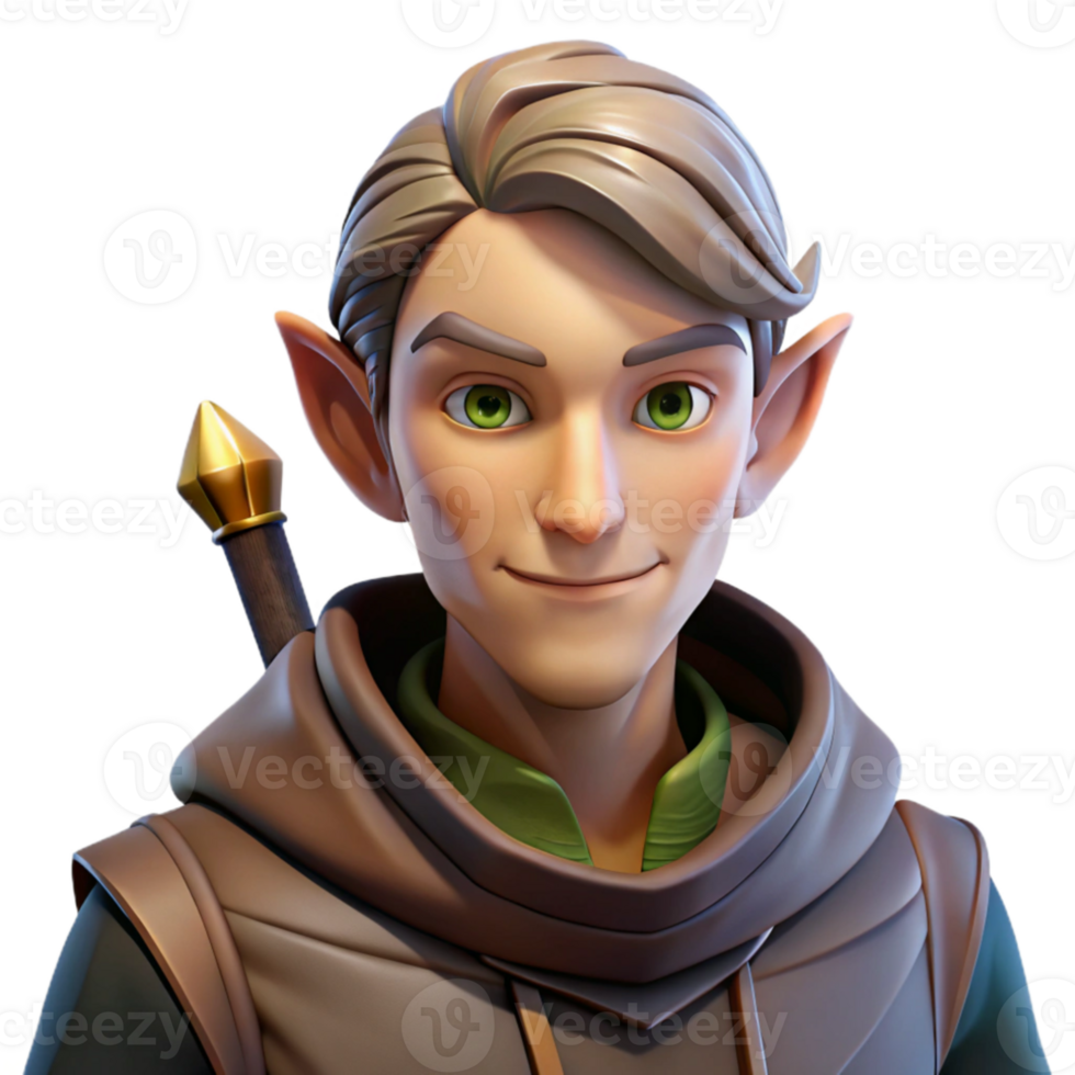 vibrant rustic Portrait of a cunning rogue with a sly smirk and a hidden dagger, lit by dim, shadowy light, in a fantasy art style authentic png