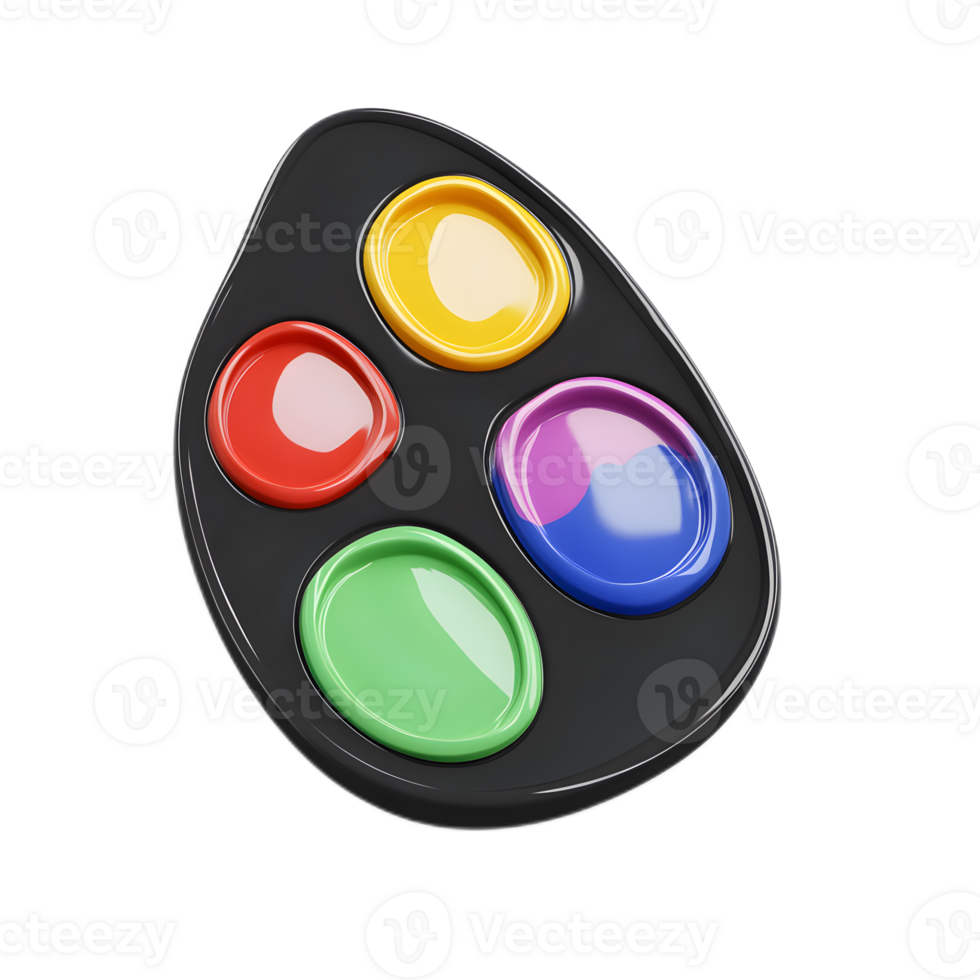 Vibrant Palette with Colorful Paints and Brushstrokes png