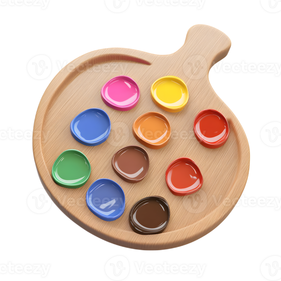 Vibrant Palette with Diverse Colors for Creative Expression png