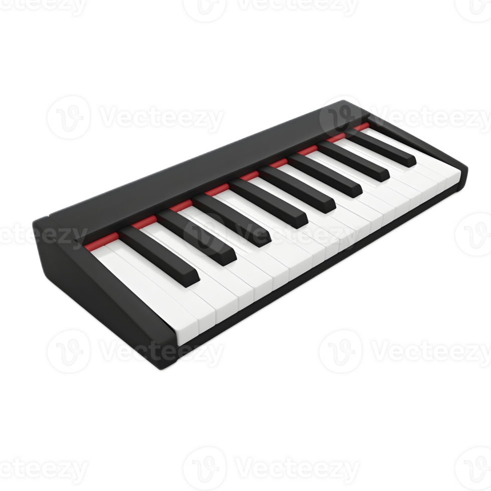 Monochrome Digital Piano Keyboard for Music Composition and Production png