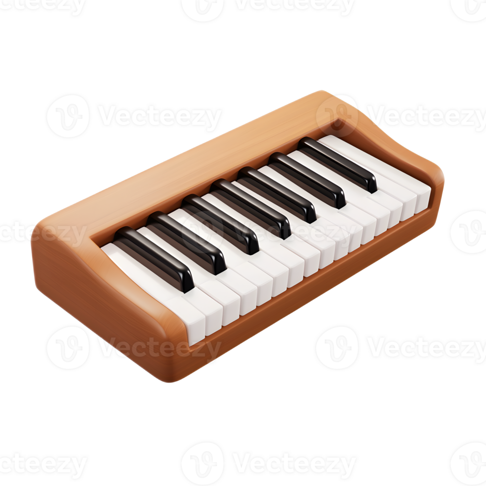 Closeup View of Miniature Piano Keyboard Emoji png