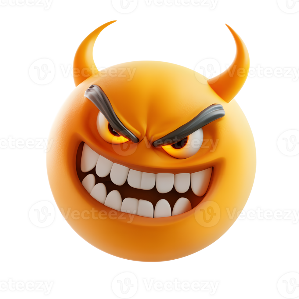 Angry Supervillain Emoji Cartoon Character on Isolated White Background png