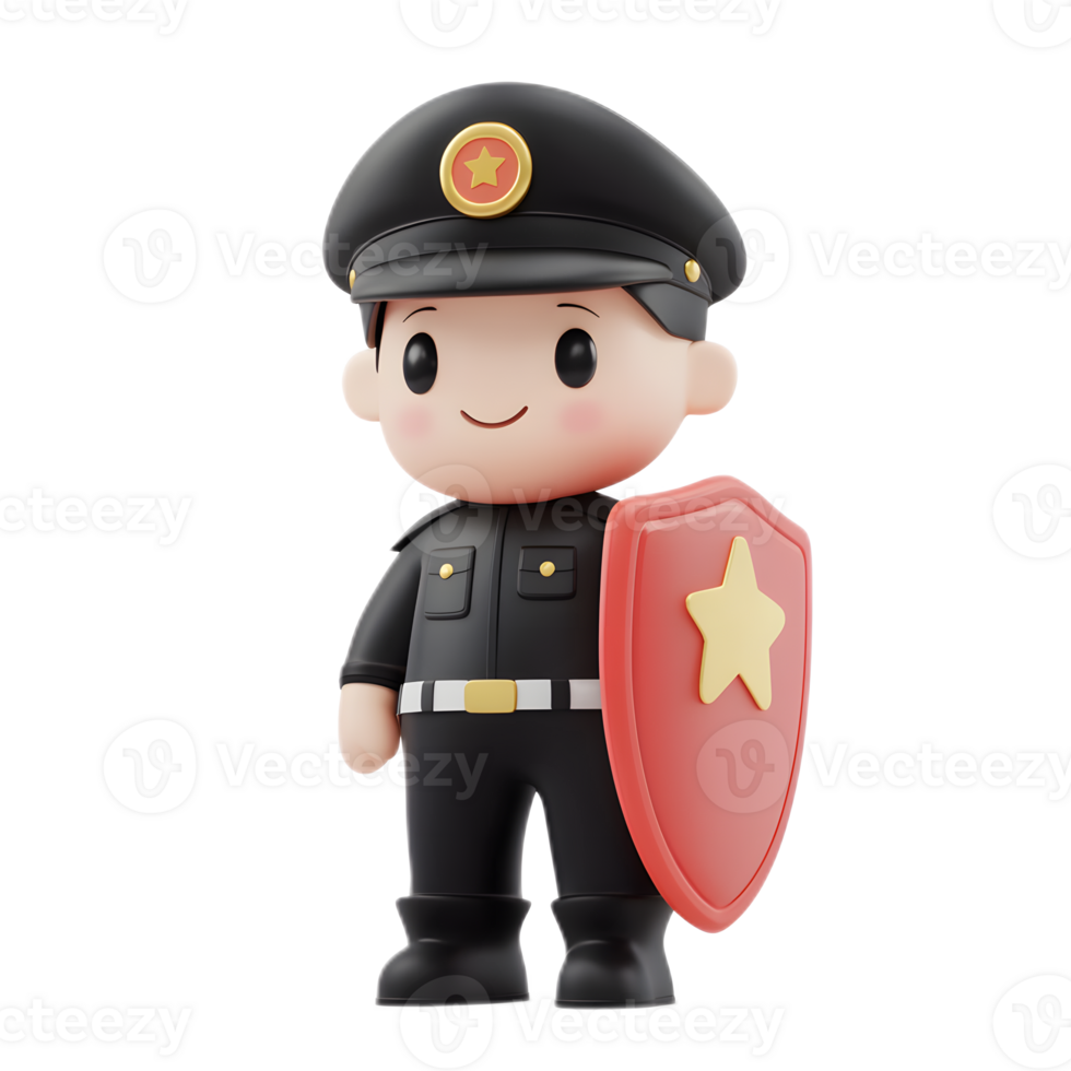 3D Rendered Guardsman Emoji Isolated on Pristine White Background png