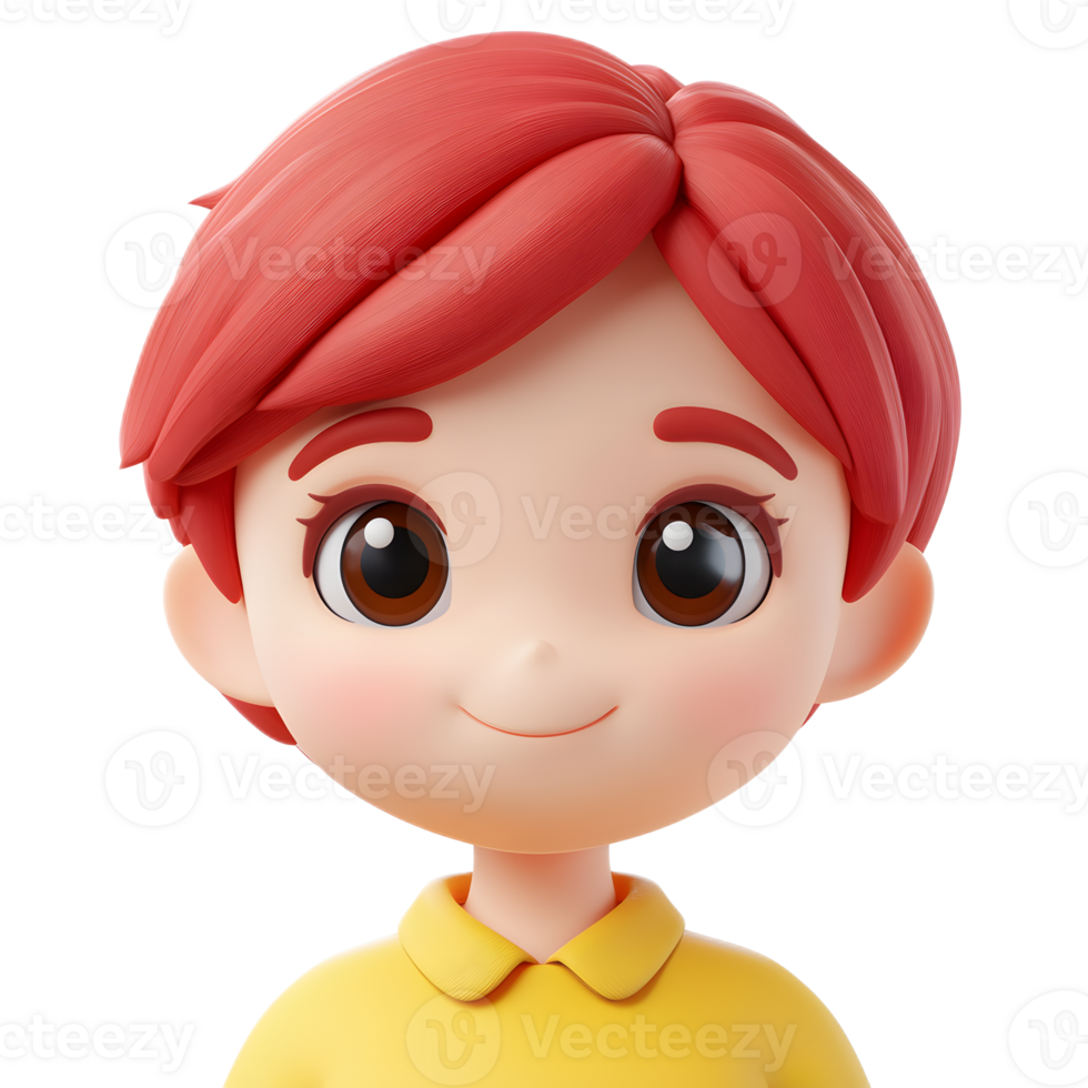 Cheerful Cartoon Style Facial Expression of a Smiling Young Man png