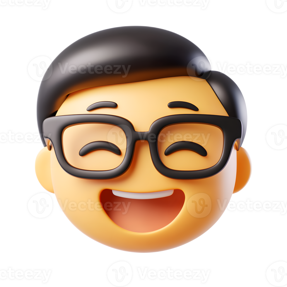 Cheerful 3D Teacher Emoji Icon Isolated on White Background png