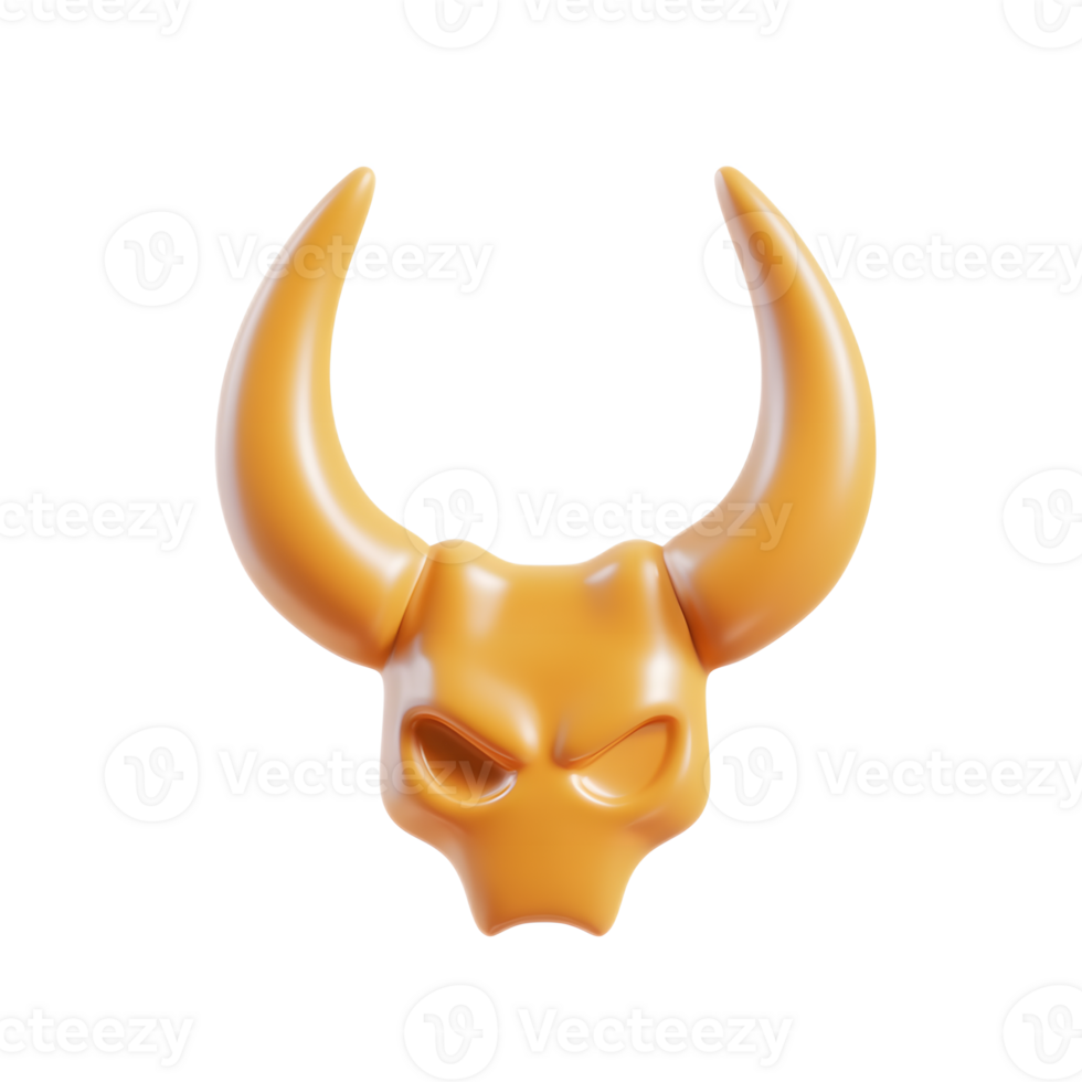 Glowing 3D Render of the Hand Sign of the Horns Emoji Isolated on White Background png