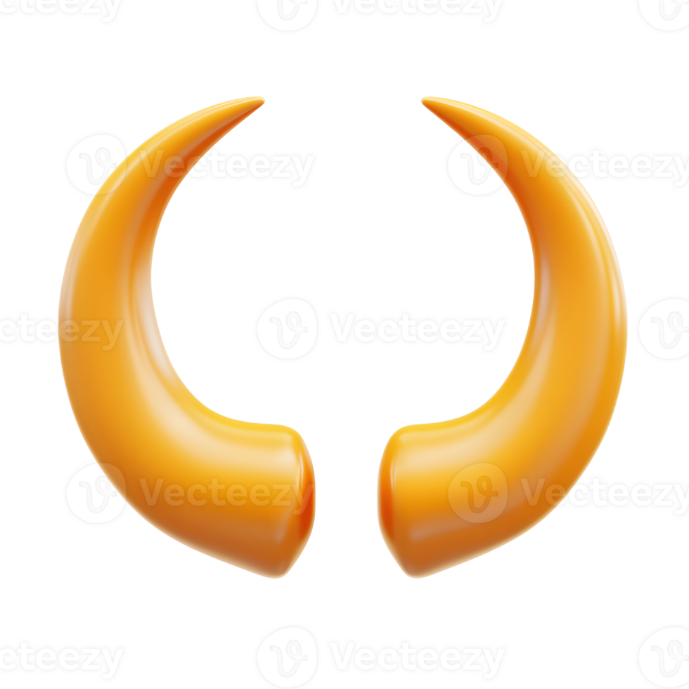 Detailed 3D Rendering of the Hand Gesture Symbol of the Horns Isolated on White png