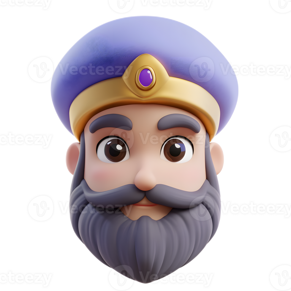 Cute 3D Rendered Genie Character Emoji Isolated on White Background png
