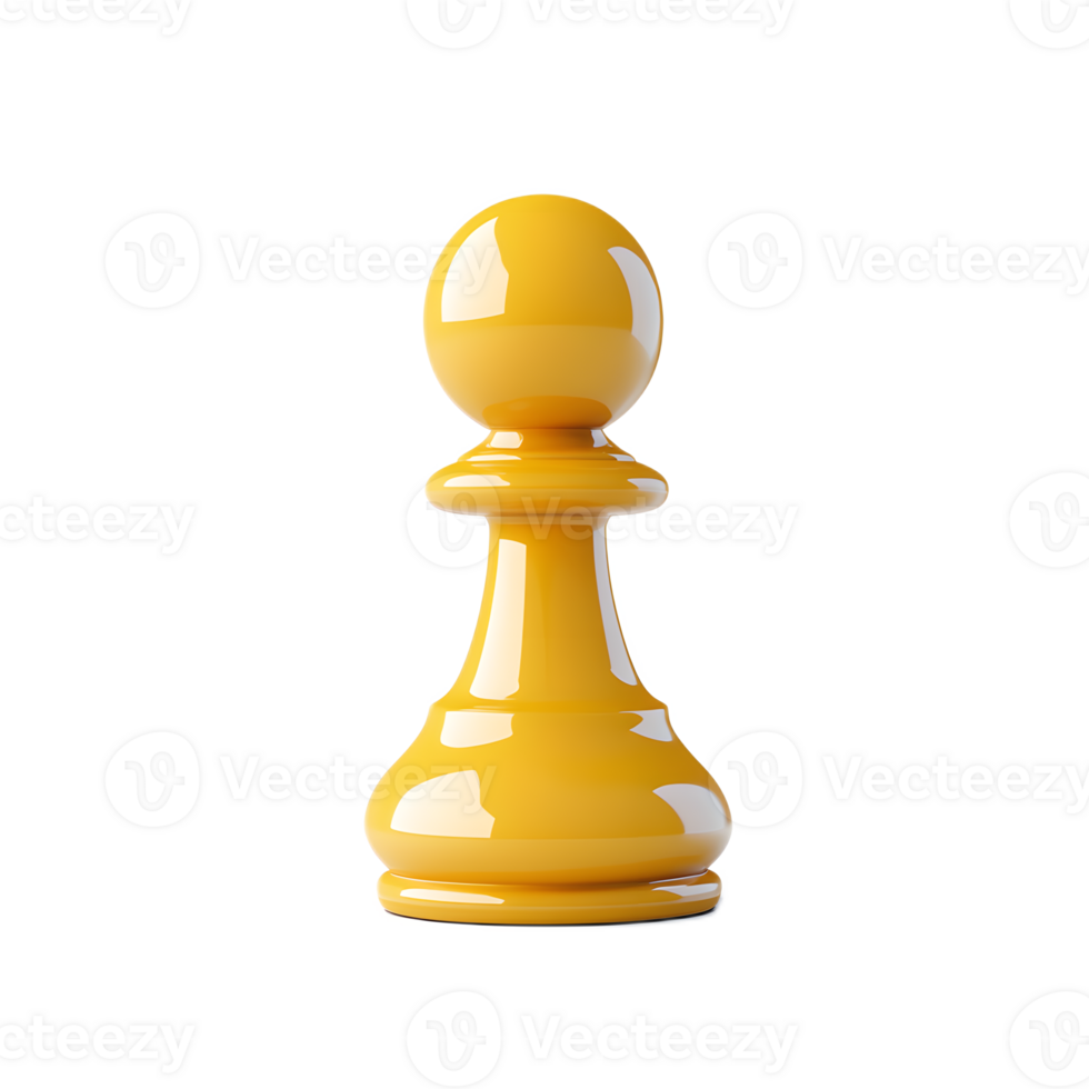 Minimalist 3D Rendered Chess Pawn Emoji on Isolated White Background png