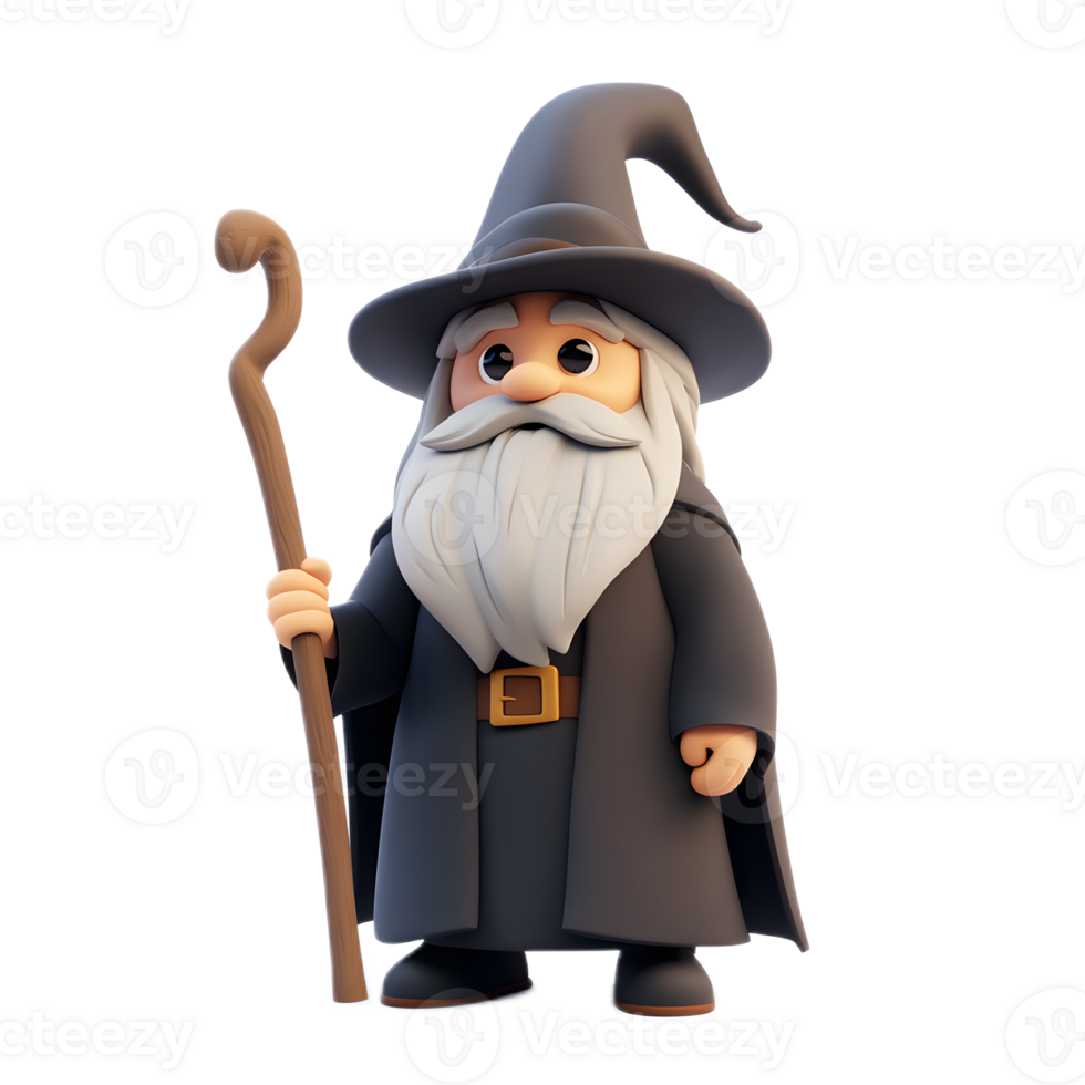 Friendly Wizard Emoji Isolated on White Background png