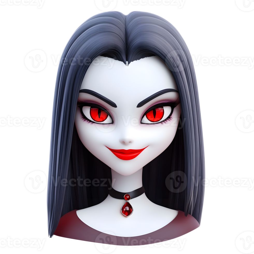 Vampire Woman Emoji Isolated on White Background png