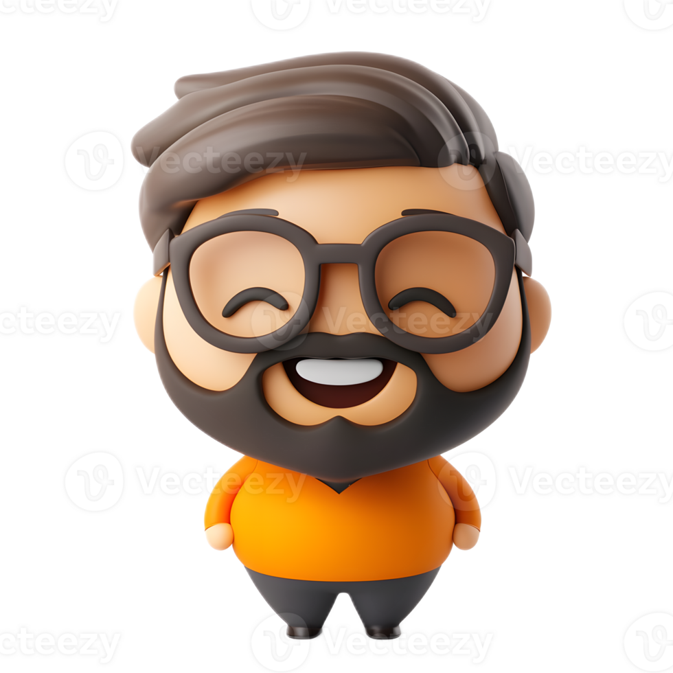 Smiling Technologist Emoji Character on White Background png