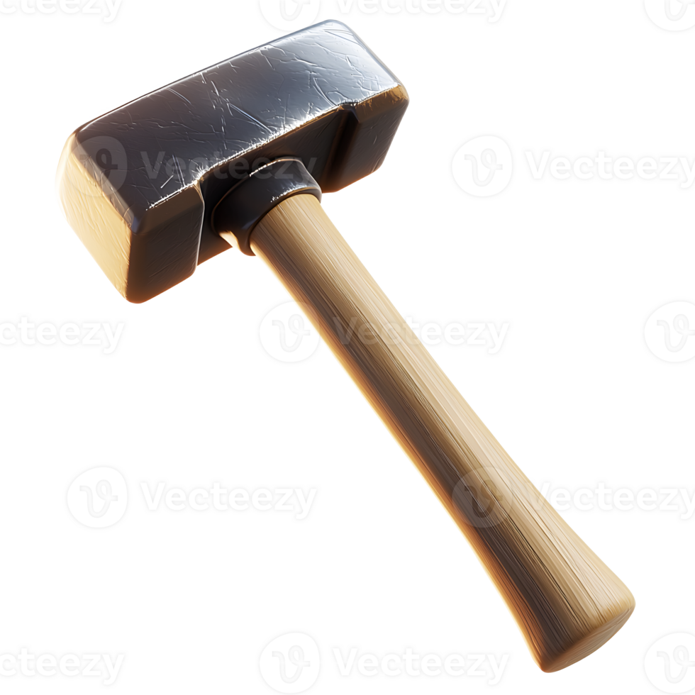 3D Rendered Hammer Emoji Isolated on White Background png