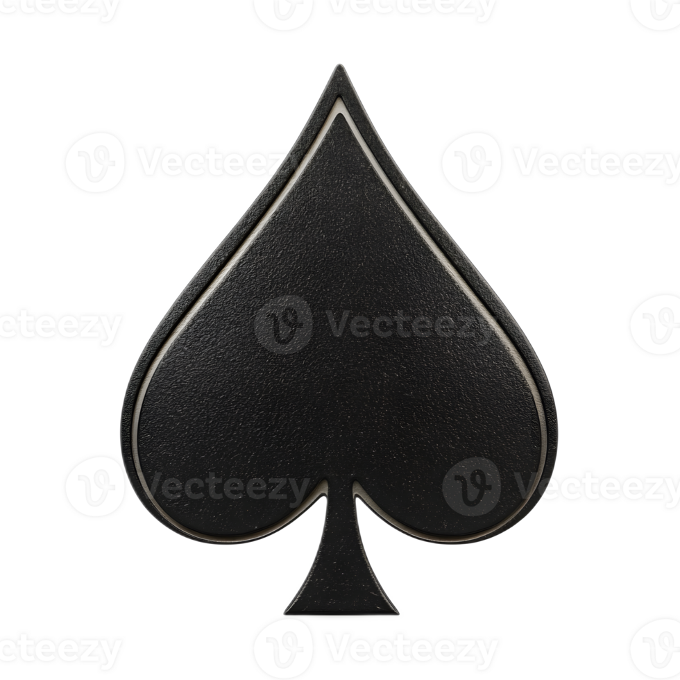 Black Spade Symbol in Minimalist Design png