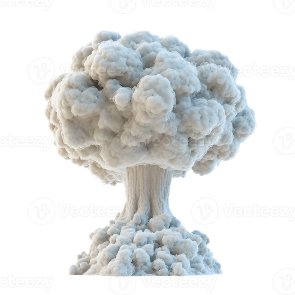 Radioactive Mushroom Cloud Explosion in Apocalyptic Disaster Scene png