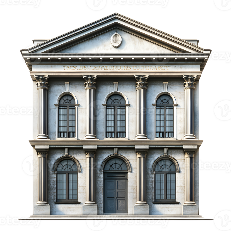 Neoclassical Architecture of a Majestic Exchange Building in the City png