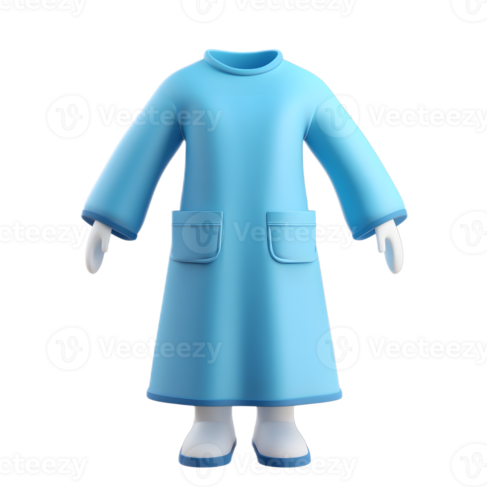 Medical Isolation Gown Emoji on White Background png