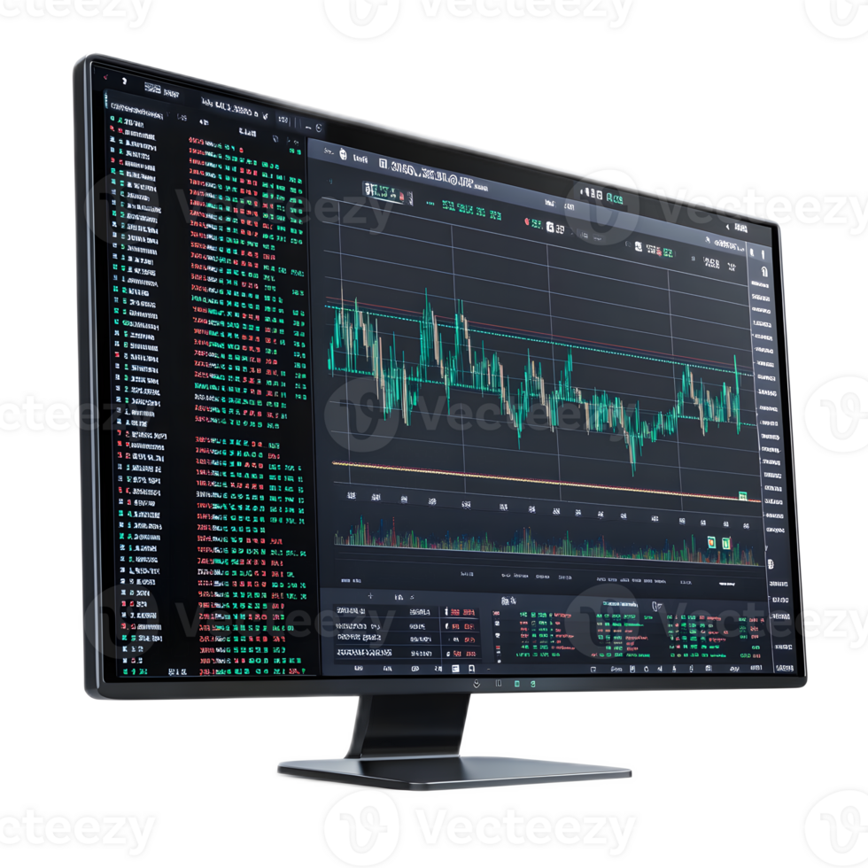Online Trading Dashboard with Financial Data Analytics on Display png