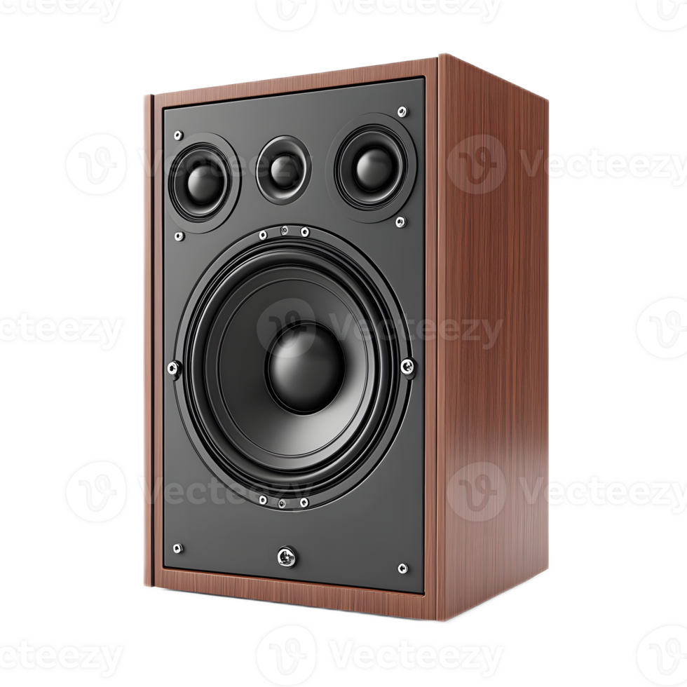Low Volume 3D Rendered Sound Speaker Isolated on White Background png