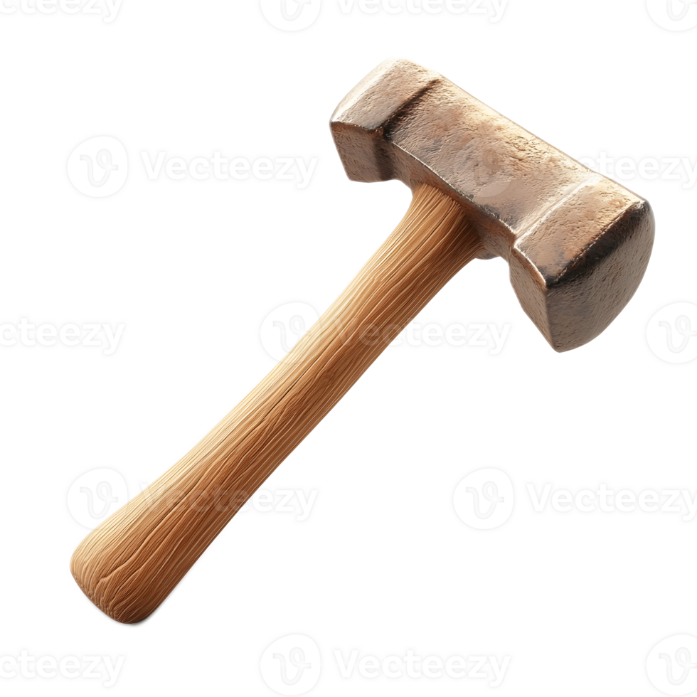 Wooden Hammer Utensil Isolated on White Background png