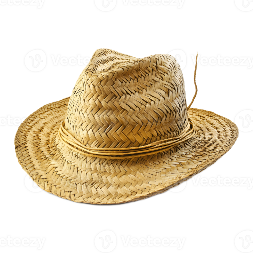 Straw Hat for Outdoor Leisure and Tropical Summer Vacation png