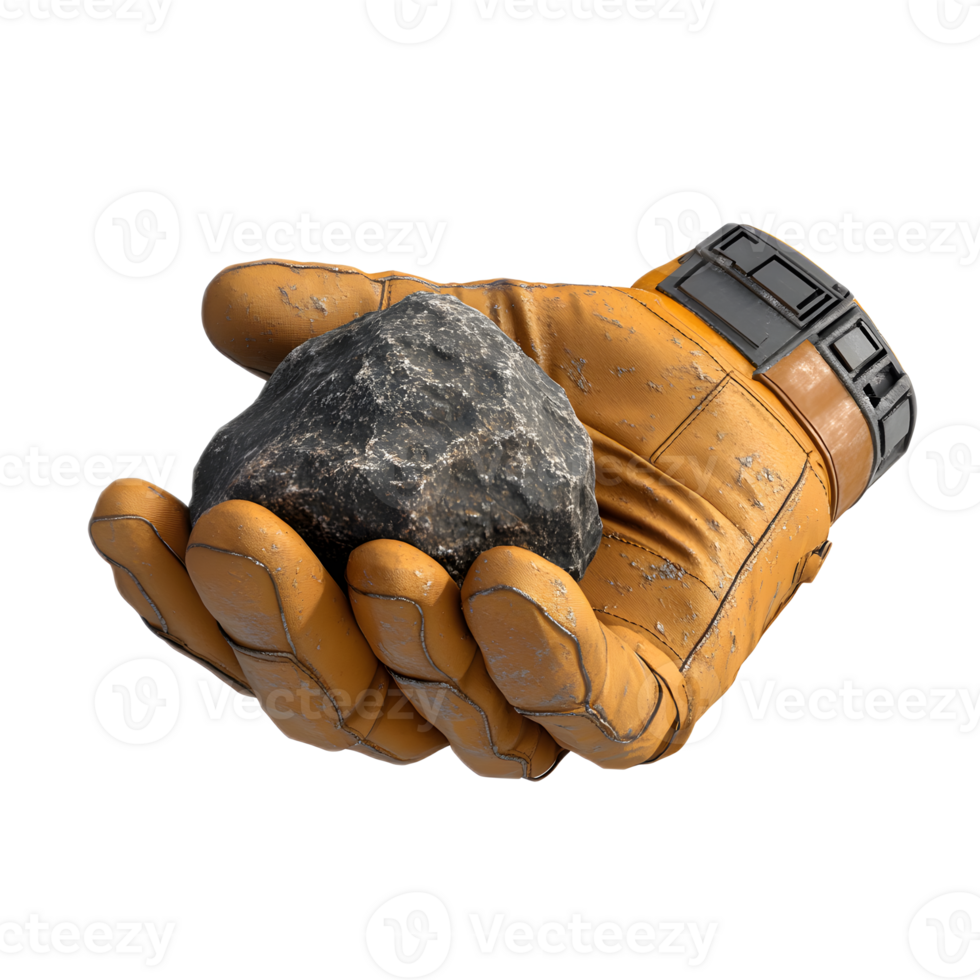 Astronaut s Gloved Hand Holding Extraterrestrial Rock Sample in Outer Space Mission png