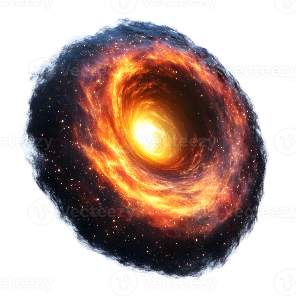 Captivating Black Hole with Swirling Accretion Disk Cosmic Phenomenon in Deep Space png