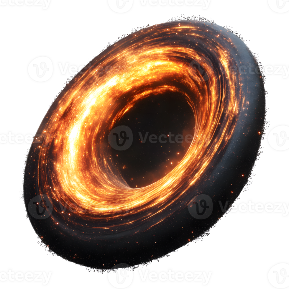 Captivating Black Hole with Radiant Accretion Disk in Cosmic Space png