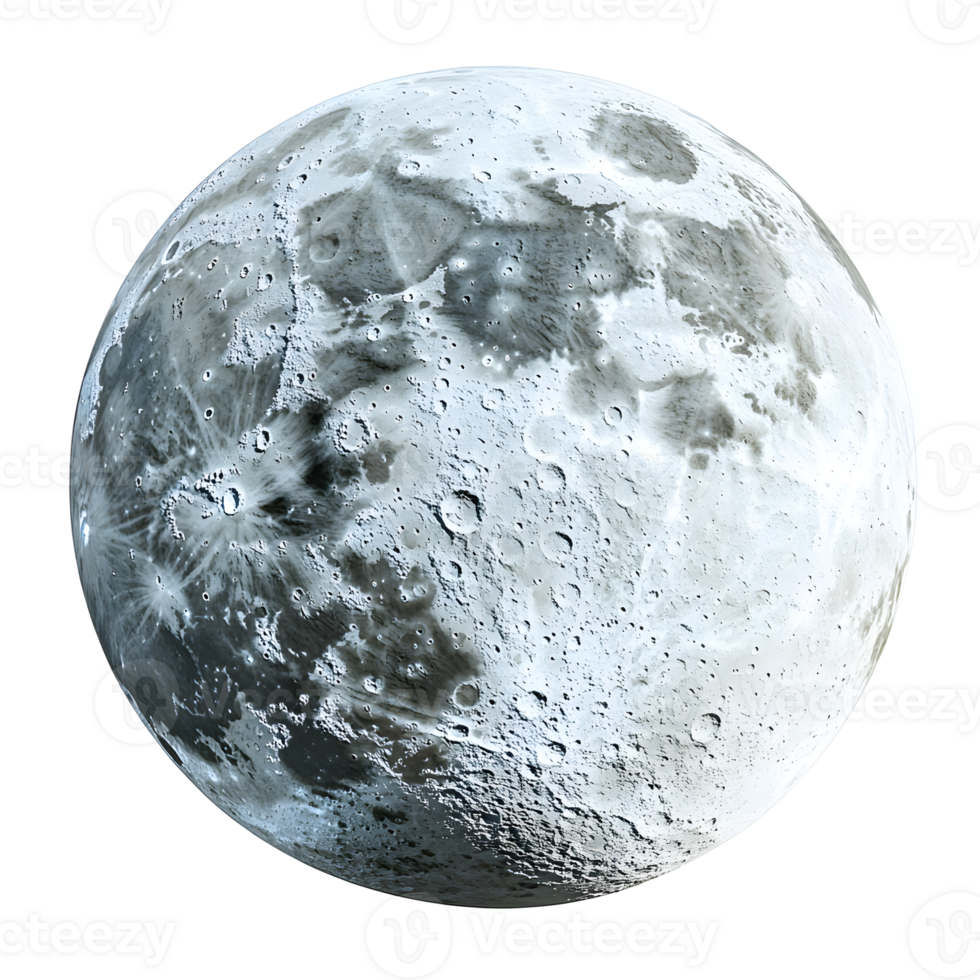 Captivating Lunar Orb Detailed View of the Moon s Textured Surface Under Cosmic Illumination png