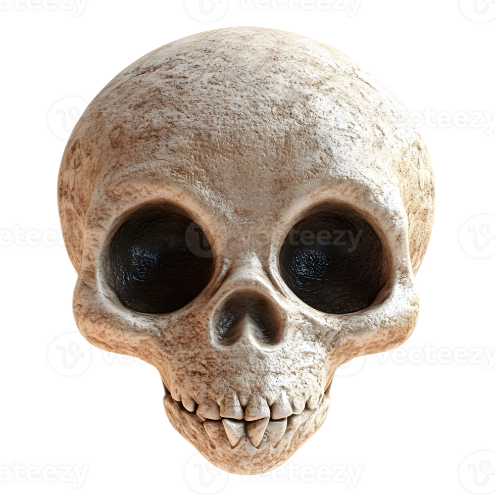 Alien Skull Fossil Relic Eerie Extraterrestrial Prehistoric Anatomy Artifact from the Depths of the Unknown png
