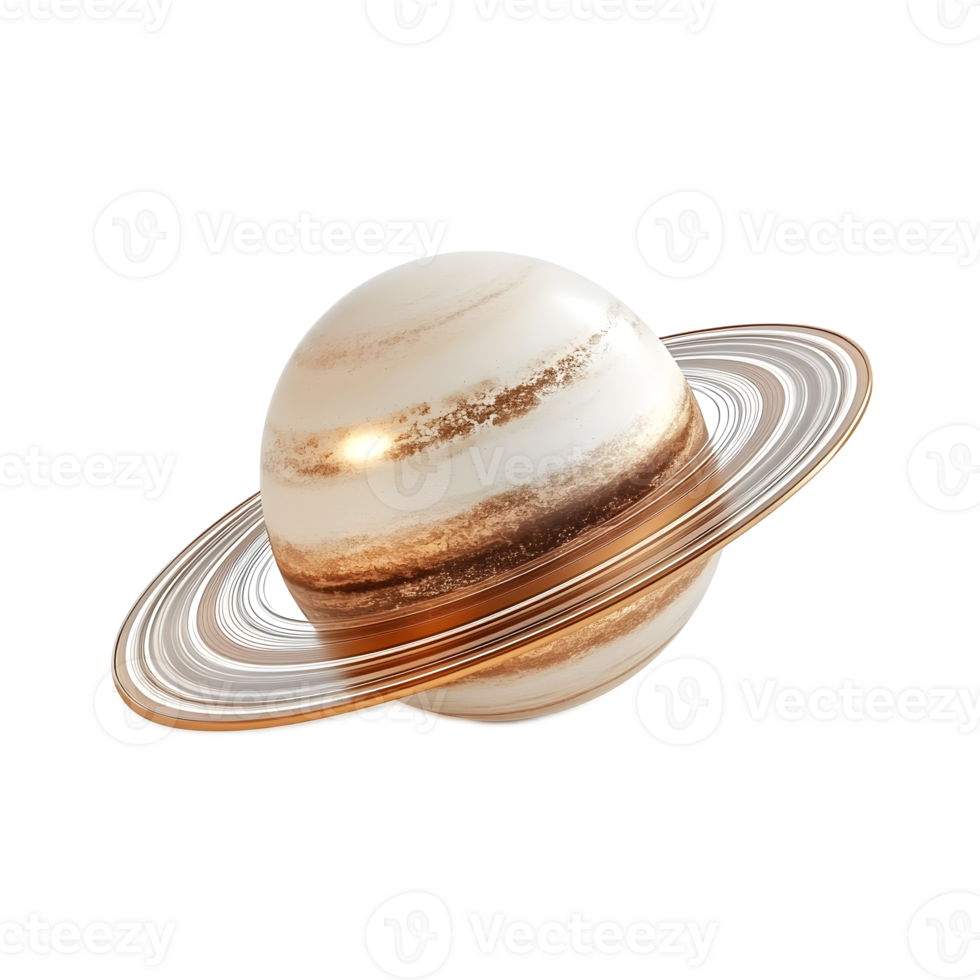 Detailed Image of Saturn with Its Iconic Rings in the Vast Cosmic Expanse png
