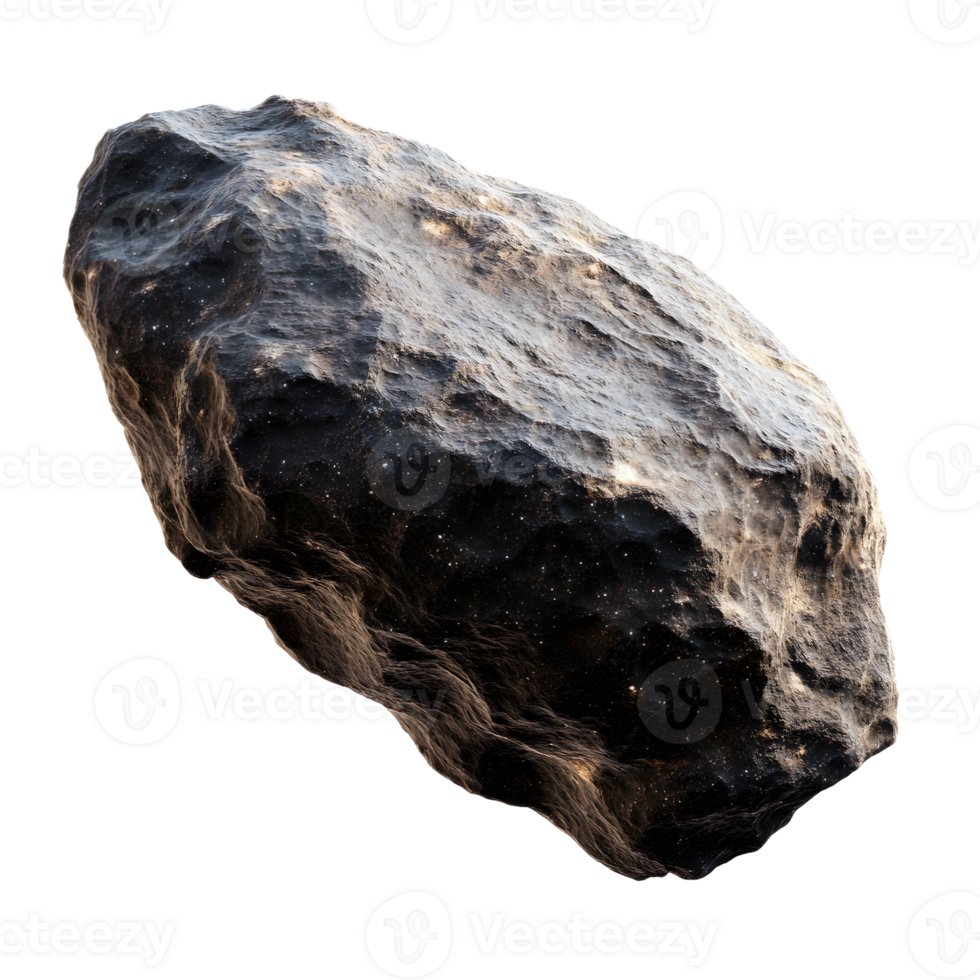 Enigmatic Floating Asteroid in Solitary Cosmic Landscape png