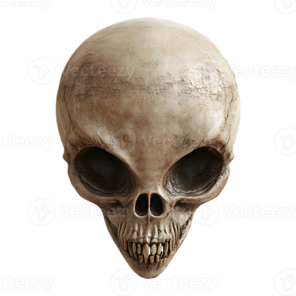 Enigmatic Alien Skull Fossil Discovered in Remote Archaeological Dig Site png