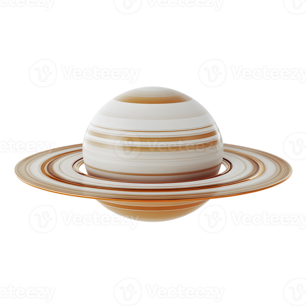Majestic Saturn with Its Captivating Rings Showcasing the Grandeur of the Celestial Universe png