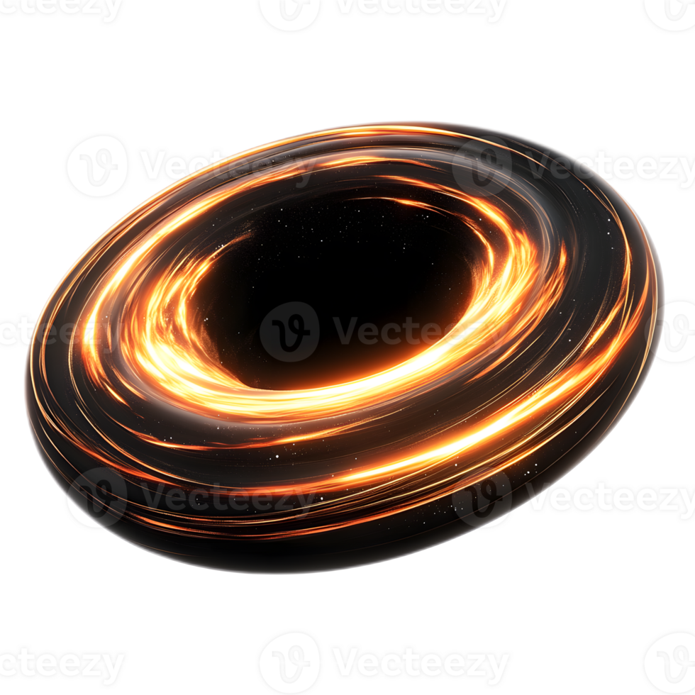 Mesmerizing Black Hole with Glowing Accretion Disk in Cosmic Space png