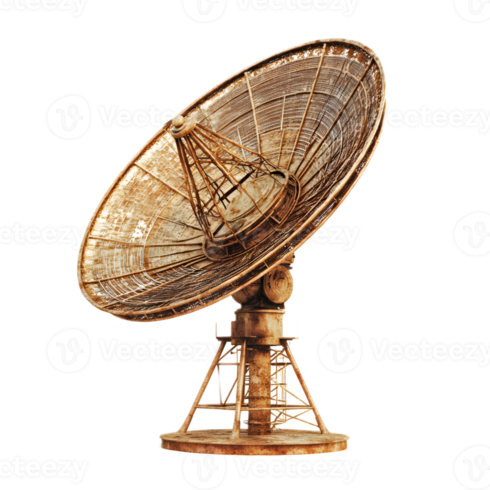 Massive Radio Satellite Dish Scanning the Cosmos for Signals from Beyond Earth png