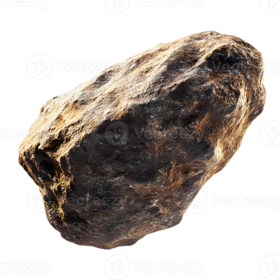 Massive Asteroid Floating Alone in the Vast Cosmic Expanse of Space png