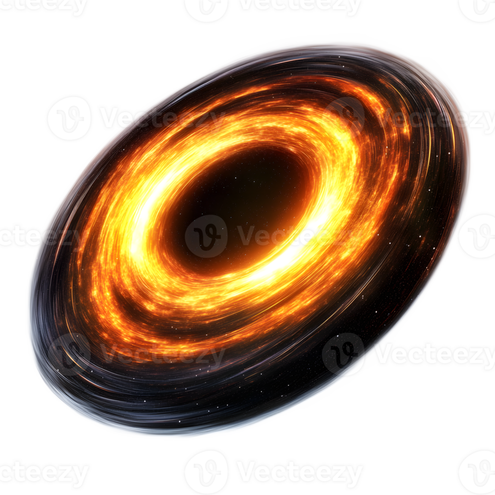 Stunning Visualization of a Supermassive Black Hole with Luminous Accretion Disk in the Cosmic Universe png