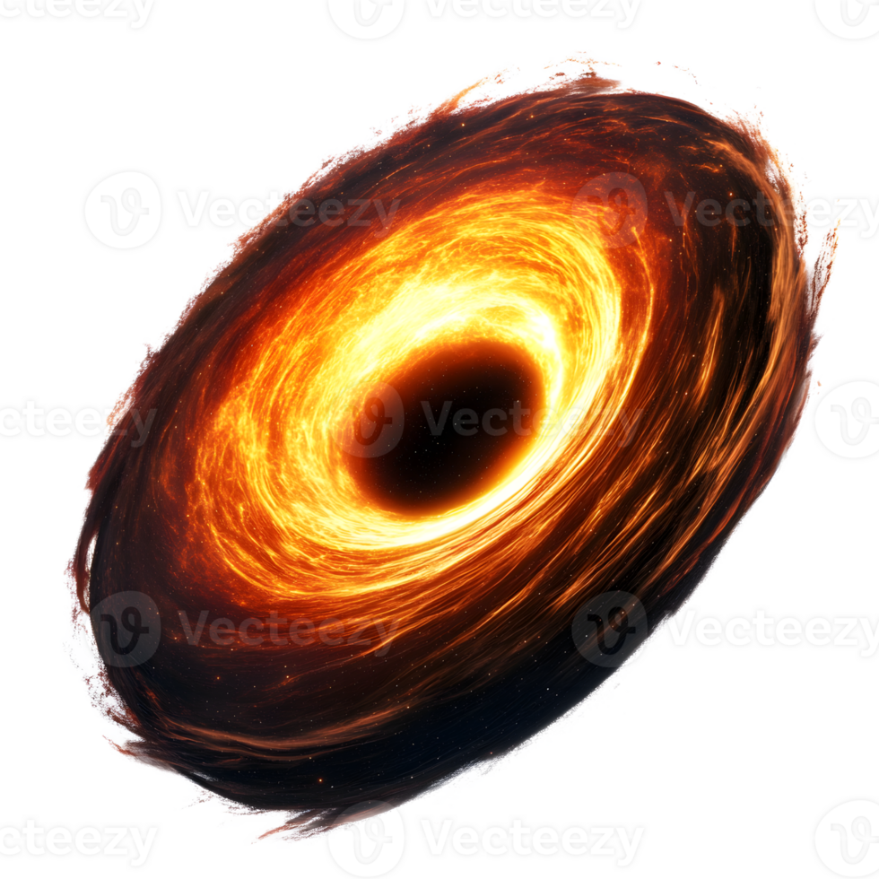 Mesmerizing Black Hole with Radiant Accretion Disk in the Cosmic Abyss png