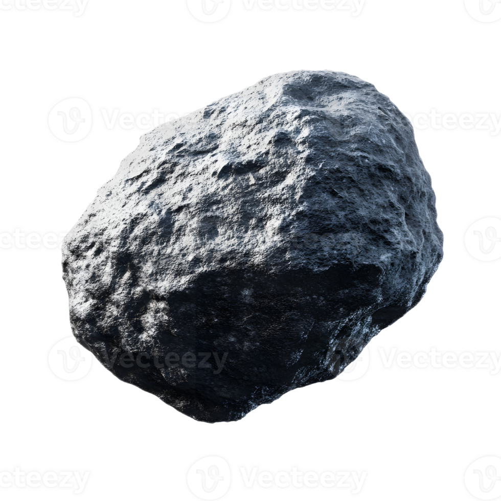 Weathered Asteroid Floating in Cosmic Void of the Dark Space png
