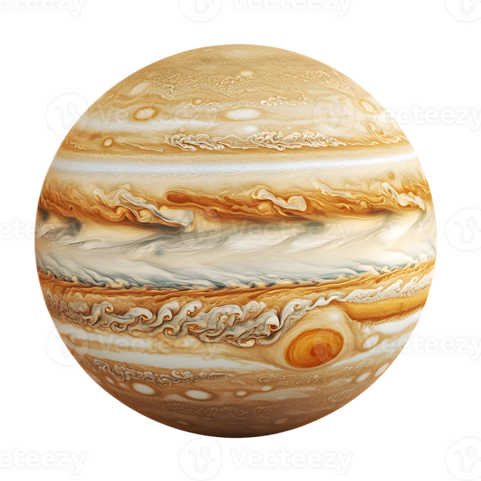 Majestic Image of Jupiter s Great Red Spot Showcasing Its Swirling Atmosphere and Dramatic Planetary Features png