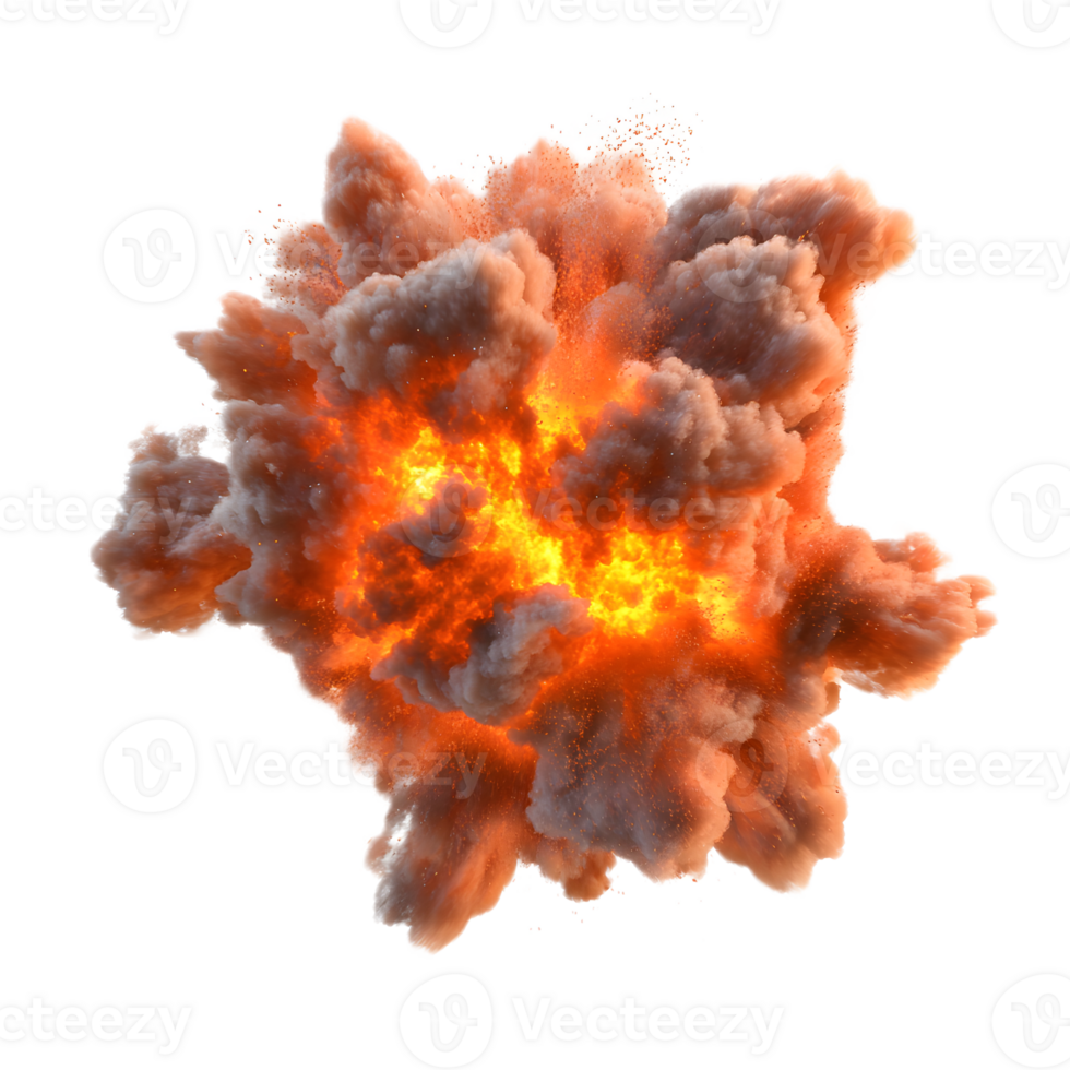 Powerful Supernova Explosion with Fiery Bursting Flames and Scattered Debris png